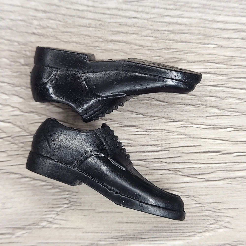 Ken Doll Shoes Black Loafers